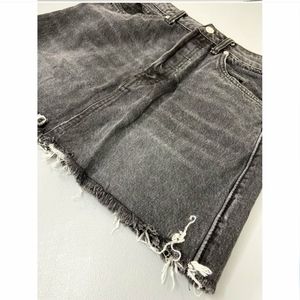 We The Free black denim mini skirt